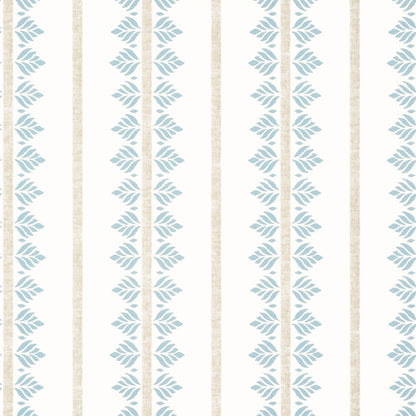 Fern Stripe Wallpaper by Anna French in Spa Blue (AT15103)