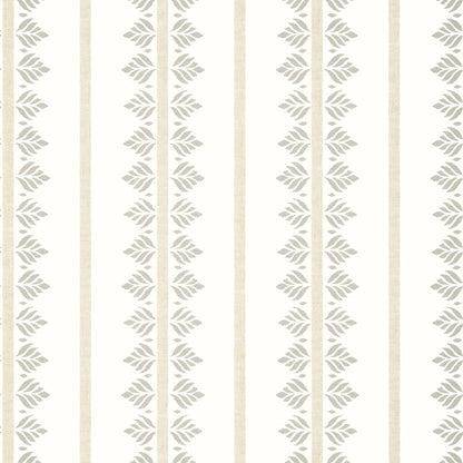 Fern Stripe Wallpaper by Anna French in Beige (AT15104)