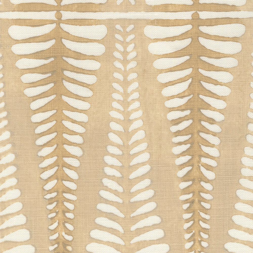 Fern Handblock Fabric by Galbraith & Paul in Toast