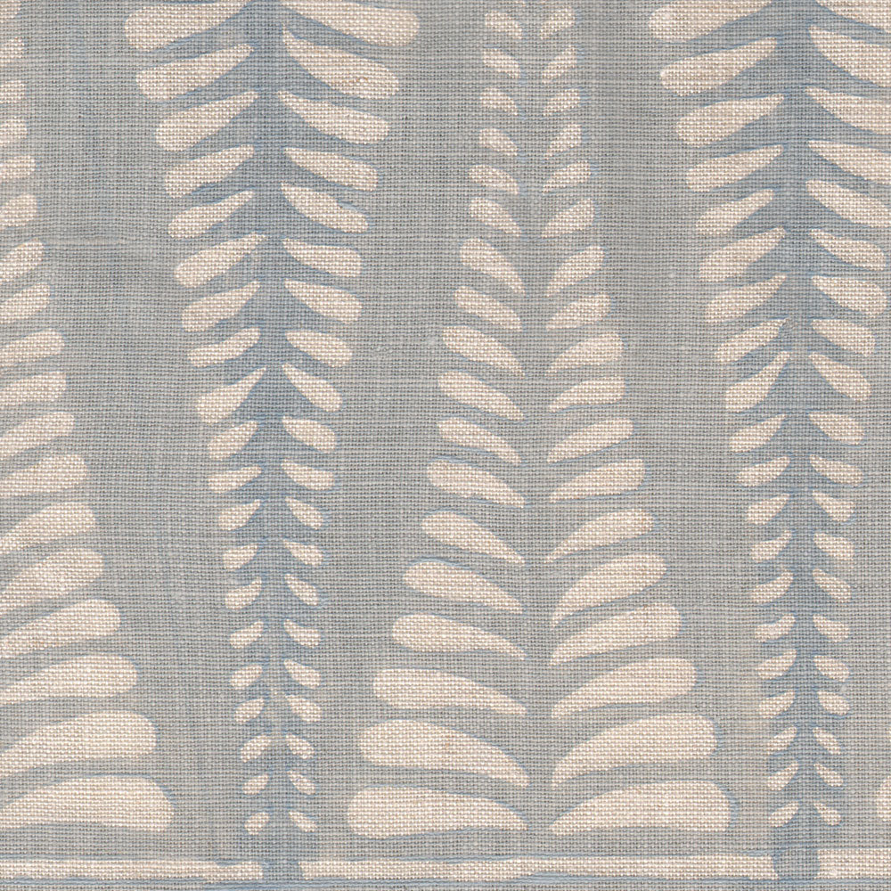 Fern Handblock Fabric by Galbraith & Paul in Wave