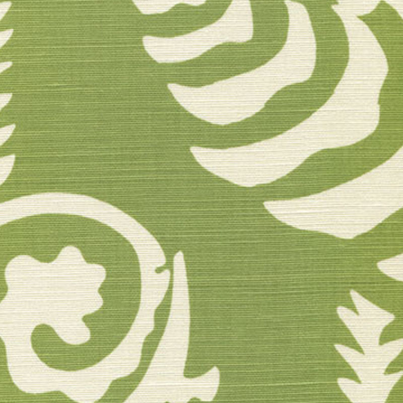 Ferns Uni Reverse Jungle Green fabric by Alan Campbell