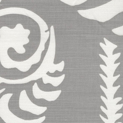 Ferns Uni Reverse Medium Gray fabric by Alan Campbell