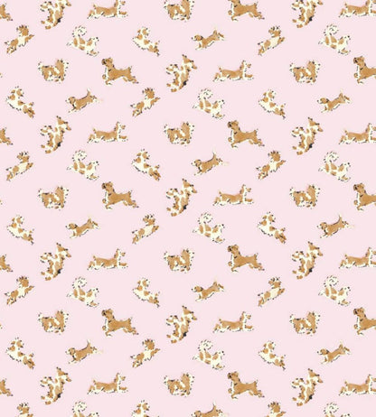 Fete De Chien Wallpaper by Scalamandre Ballerina Pink And Honey