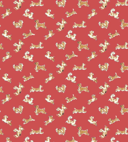 Fete De Chien Wallpaper by Scalamandre Chili Pepper And Tawny