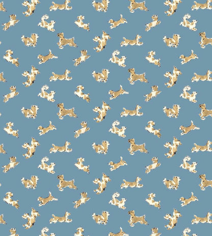 Fete De Chien Wallpaper by Scalamandre Denim And Tan