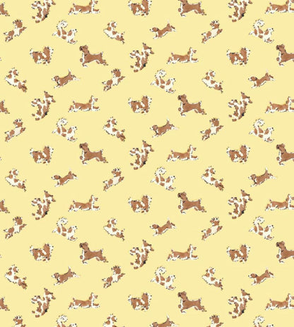 Fete De Chien Wallpaper by Scalamandre Lemon And Siena
