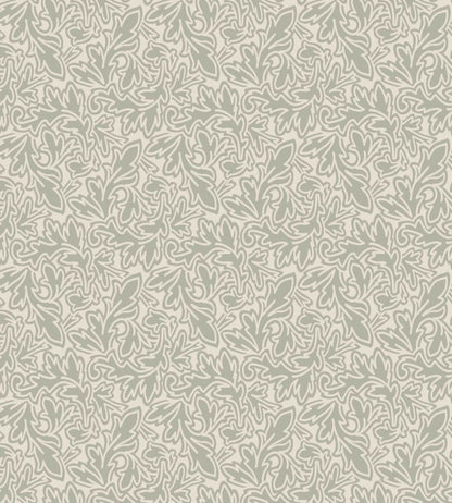 Feuille Wallpaper by Farrow & Ball School House White / Blue Gray