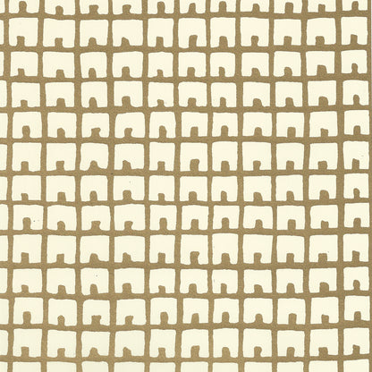 Fez Background Gold Metallic Off White wallpaper by China Seas