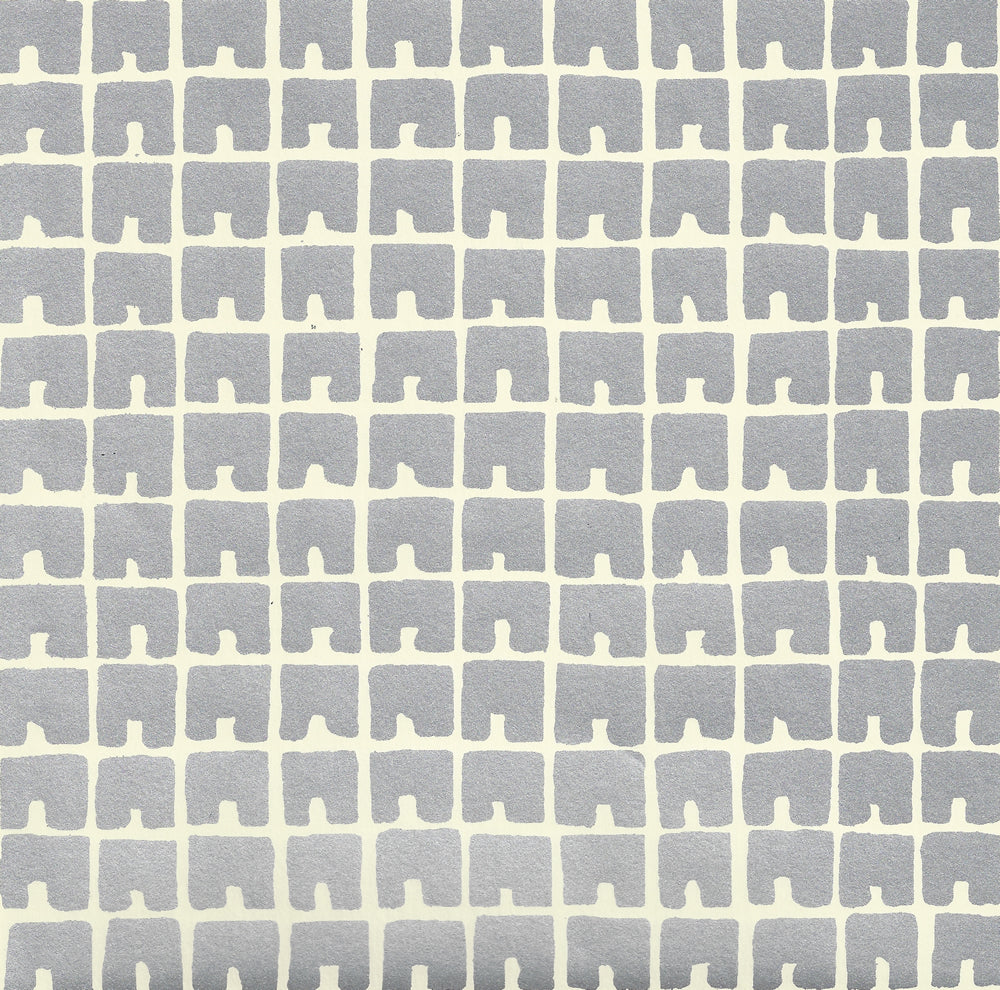 Fez II Silver Metallic Off White wallpaper by China Seas