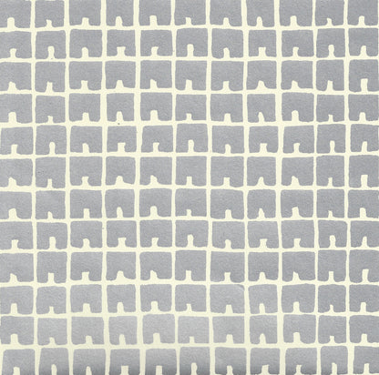 Fez II Silver Metallic Off White wallpaper by China Seas