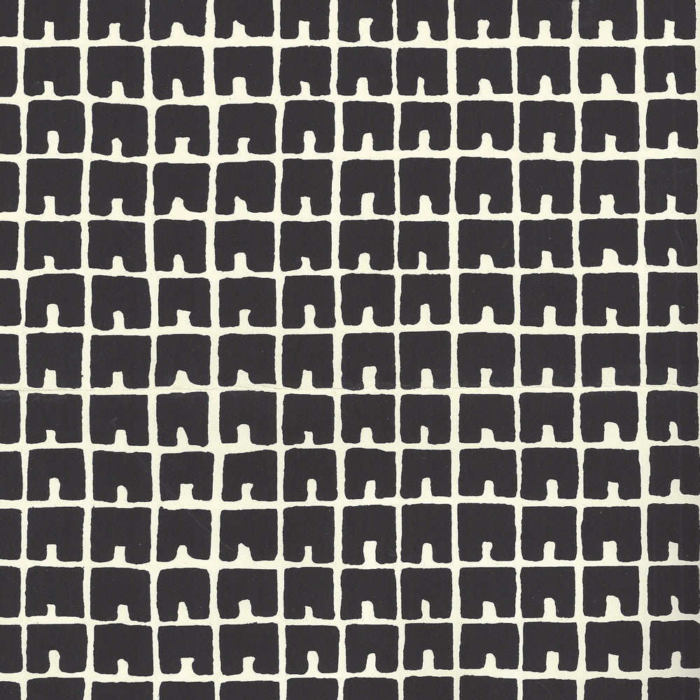 Fez II Black on Off White wallpaper by China Seas