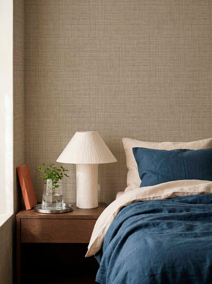 Fibrae-III contract wallcovering by Coordonné in Beige/Nude 64945134, shown in a styled room