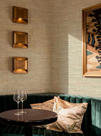 Fibrae-IV contract wallcovering by Coordonné in Beige/Nude 64945315, shown in a styled room