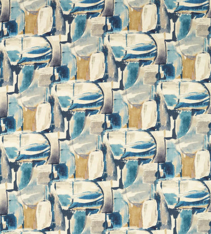 Figura Fabric by Clarke & Clarke Denim/Linen