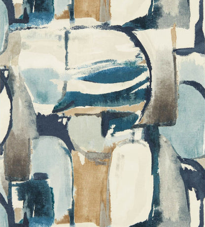 Figura Wallpaper by Clarke & Clarke Denim/Linen