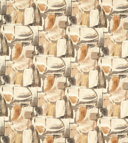 Figura Fabric by Clarke & Clarke Linen/Charcoal