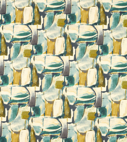 Figura Fabric by Clarke & Clarke Teal/Mineral