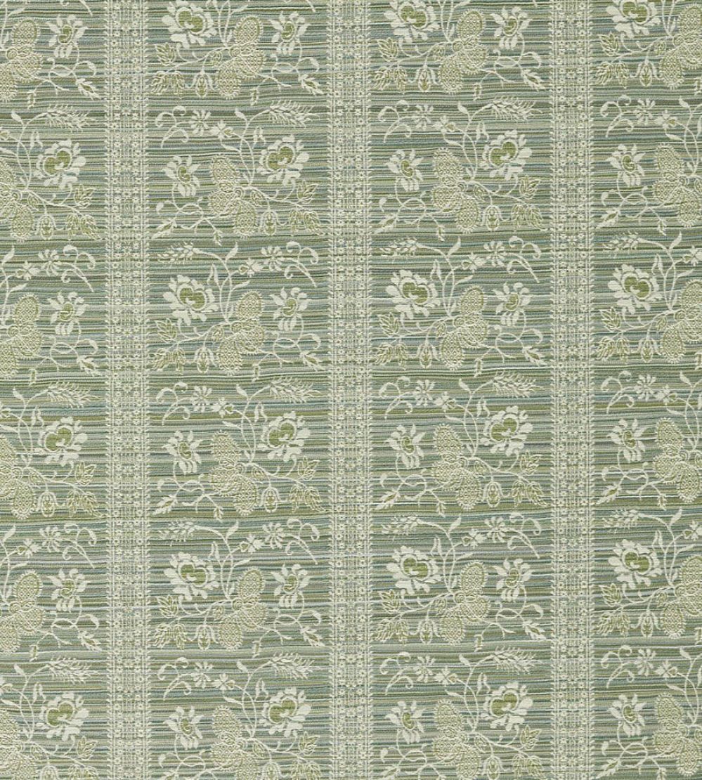 Filigree Bellagio Stripe Fabric by Zoffany Eau De Nil
