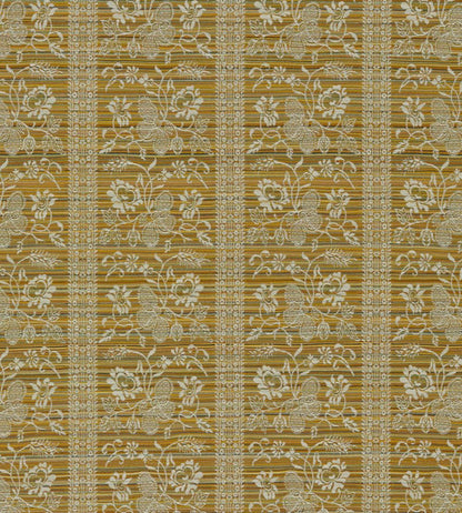 Filigree Bellagio Stripe Fabric by Zoffany Silk Yellow