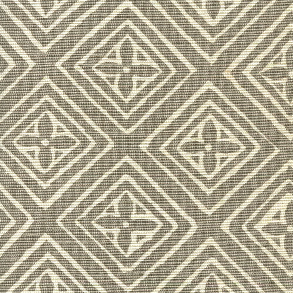 Fiorentina Pewter on White fabric by China Seas