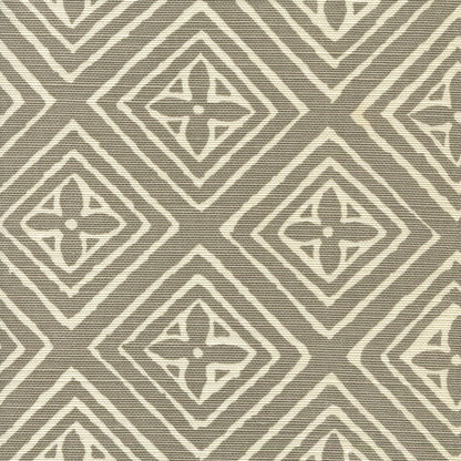Fiorentina Pewter on White fabric by China Seas
