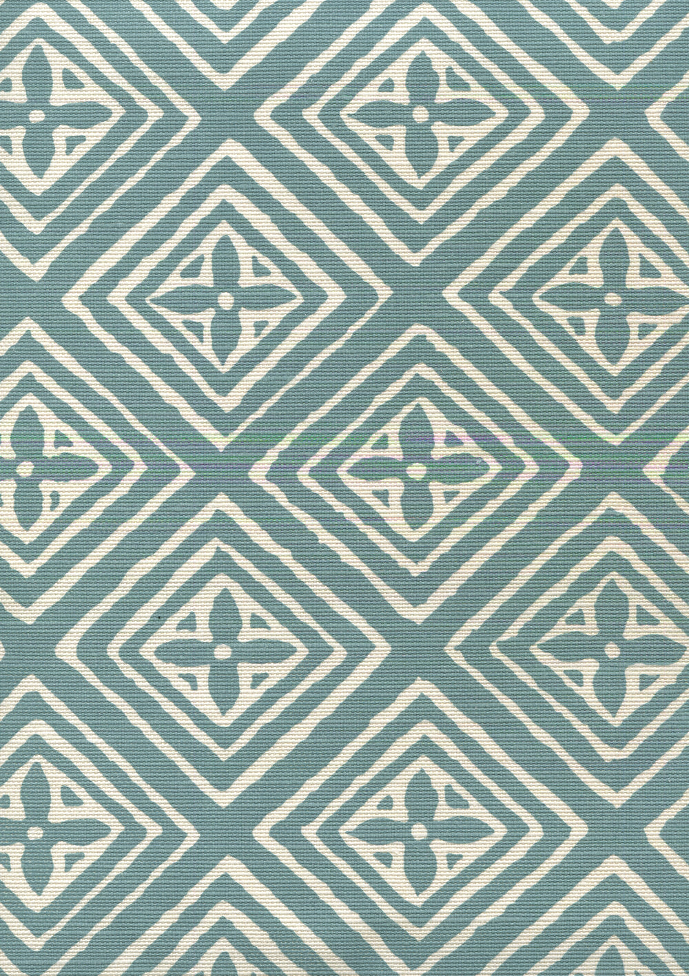 Fiorentina Turquoise Teal on Tint fabric by China Seas