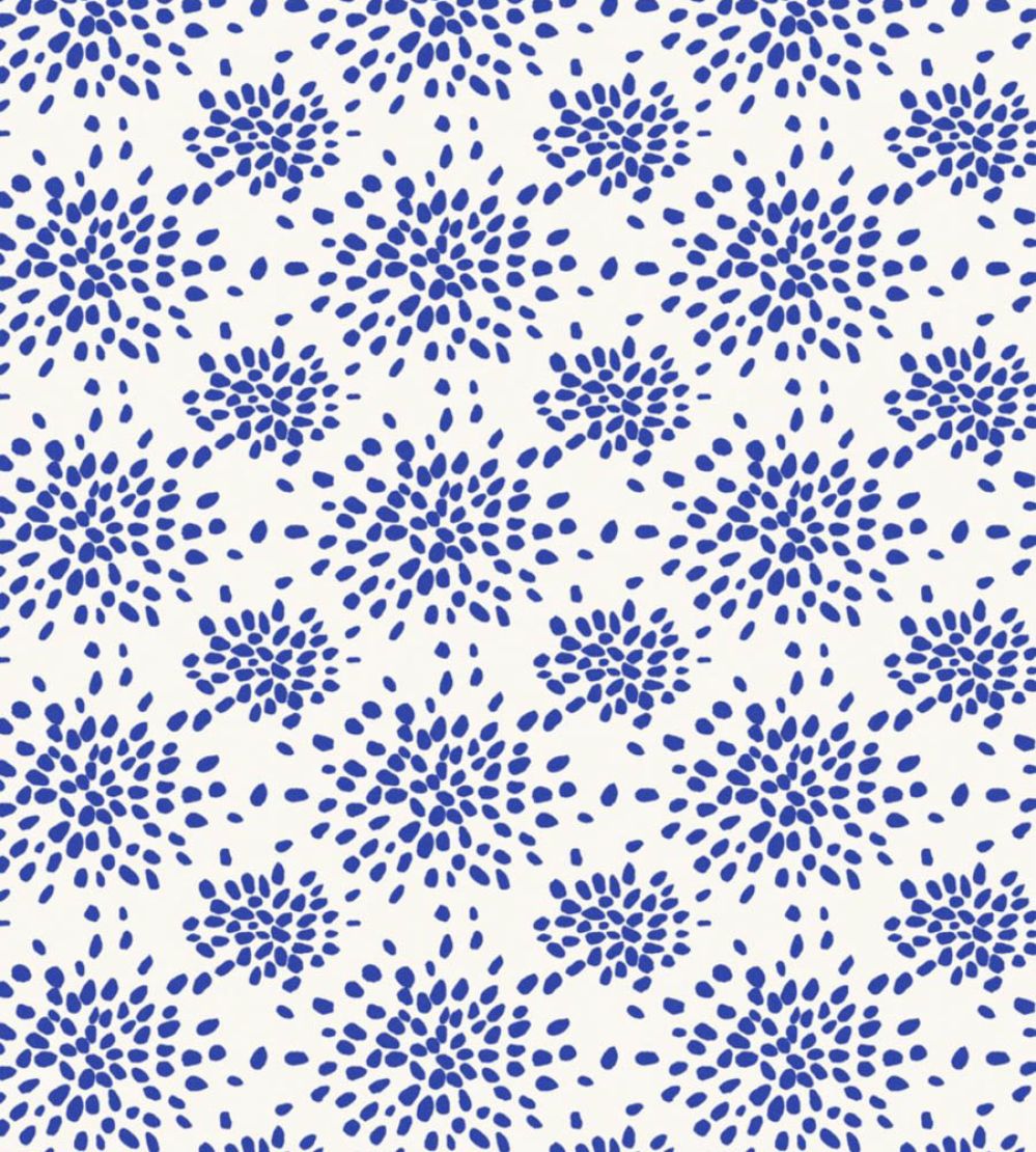 Fireworks Wallpaper by Scalamandre Blue On White