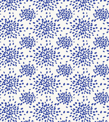 Fireworks Wallpaper by Scalamandre Blue On White
