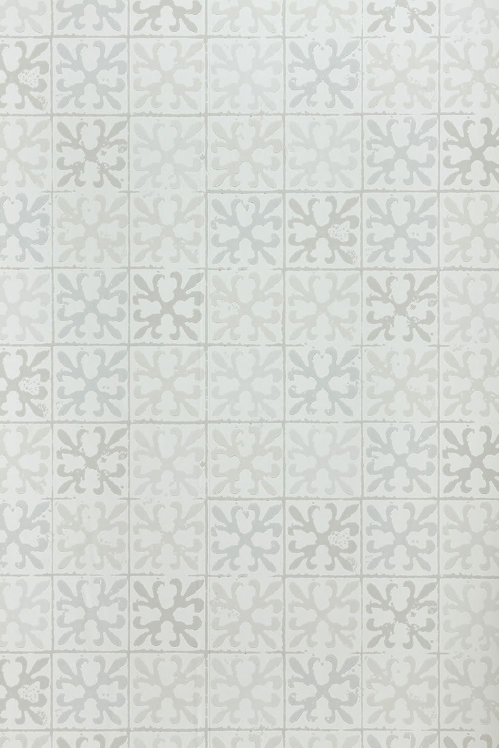 Fleur de Lys Tile Wallpaper by Barneby Gates Vintage Grey