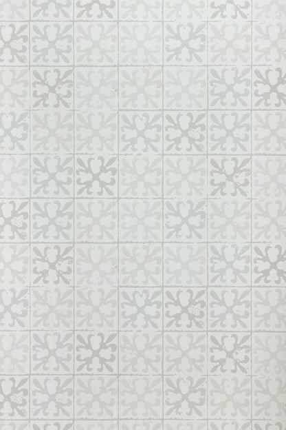 Fleur de Lys Tile Wallpaper by Barneby Gates Vintage Grey