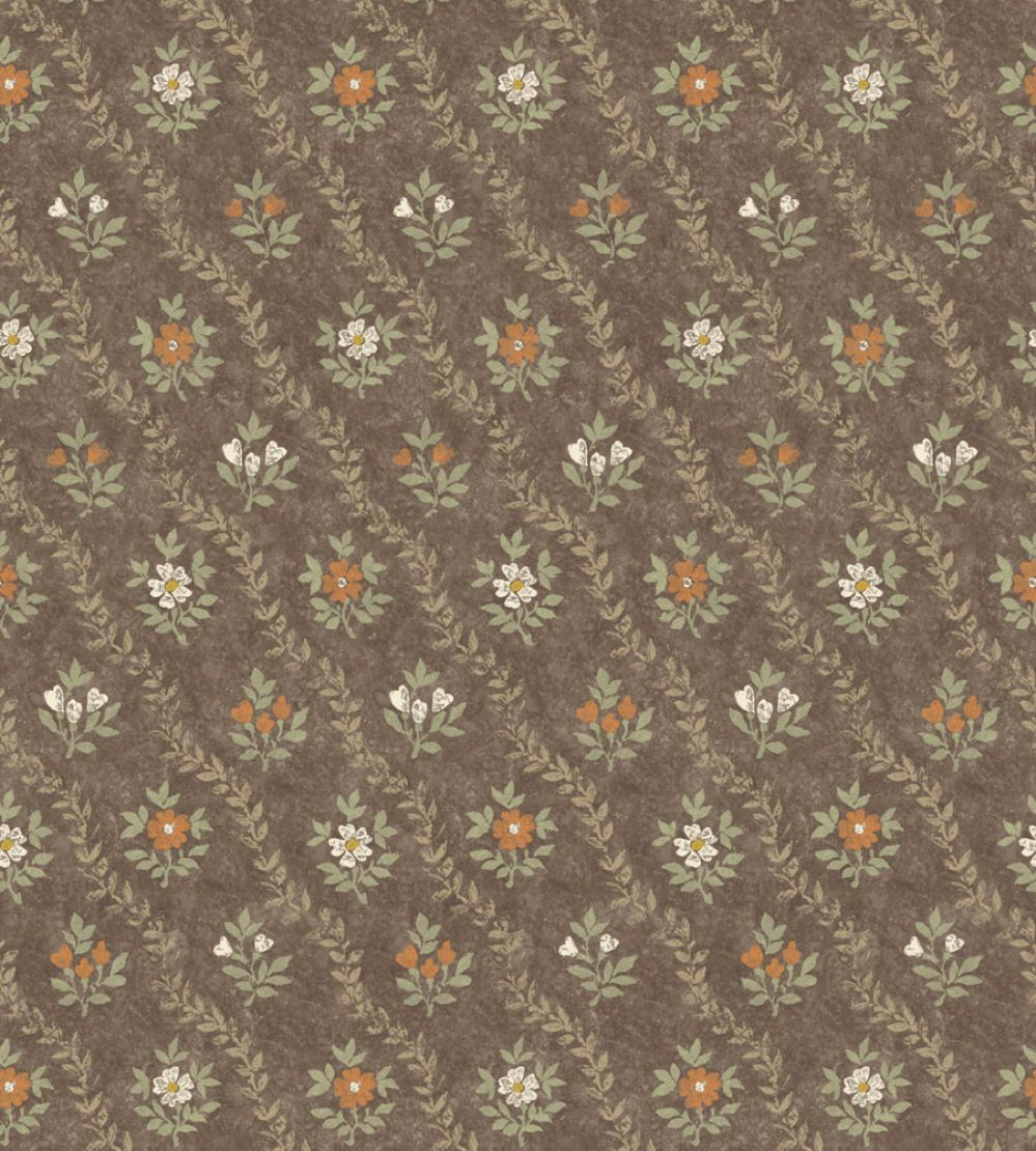 Fleuron Wallpaper by DADO Chestnut