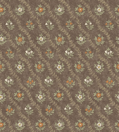 Fleuron Wallpaper by DADO Chestnut