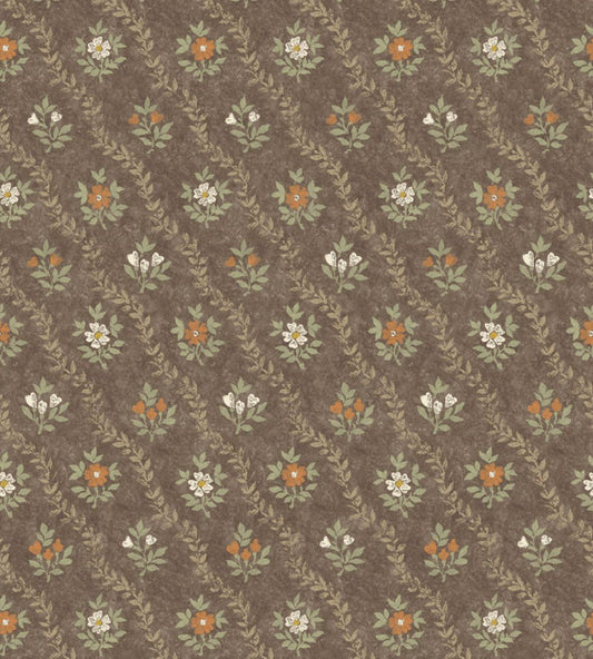 Fleuron Wallpaper by DADO Chestnut