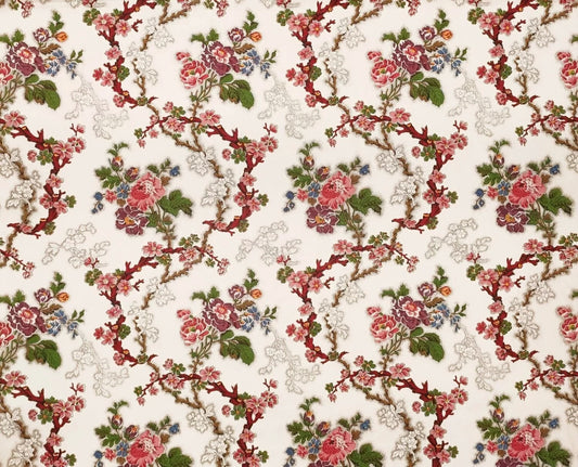 Fleurs de Pommiers Multi Creme fabric by Charles Burger