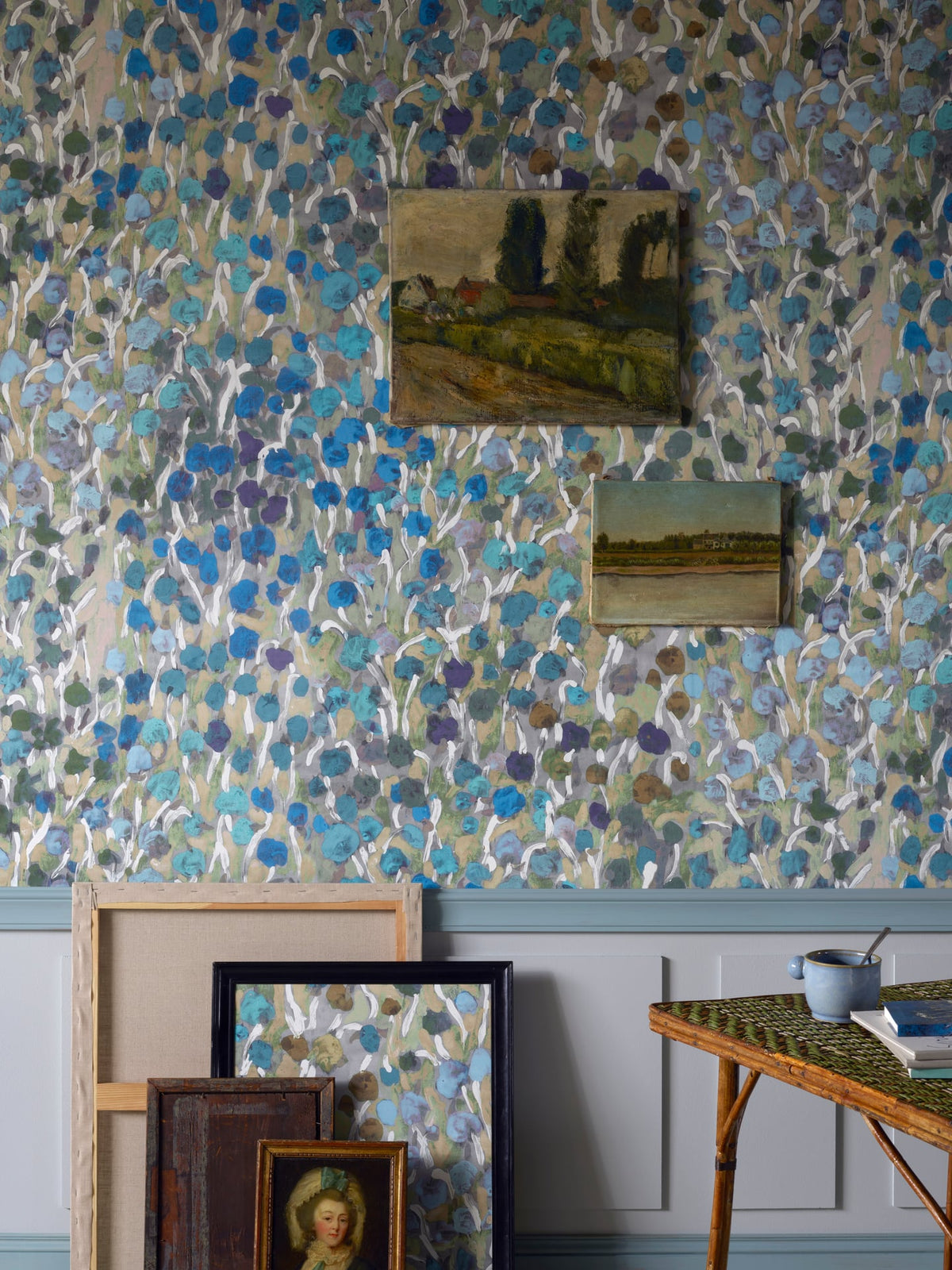 Fleurs de Pommiers Wallpaper by Pierre Frey shown in a room setting (view 2)