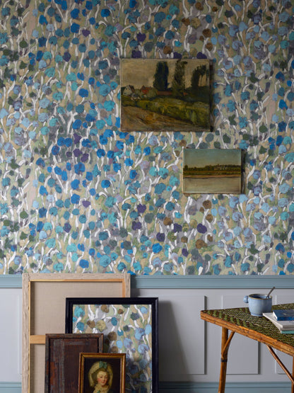 Fleurs de Pommiers Wallpaper by Pierre Frey shown in a room setting (view 2)
