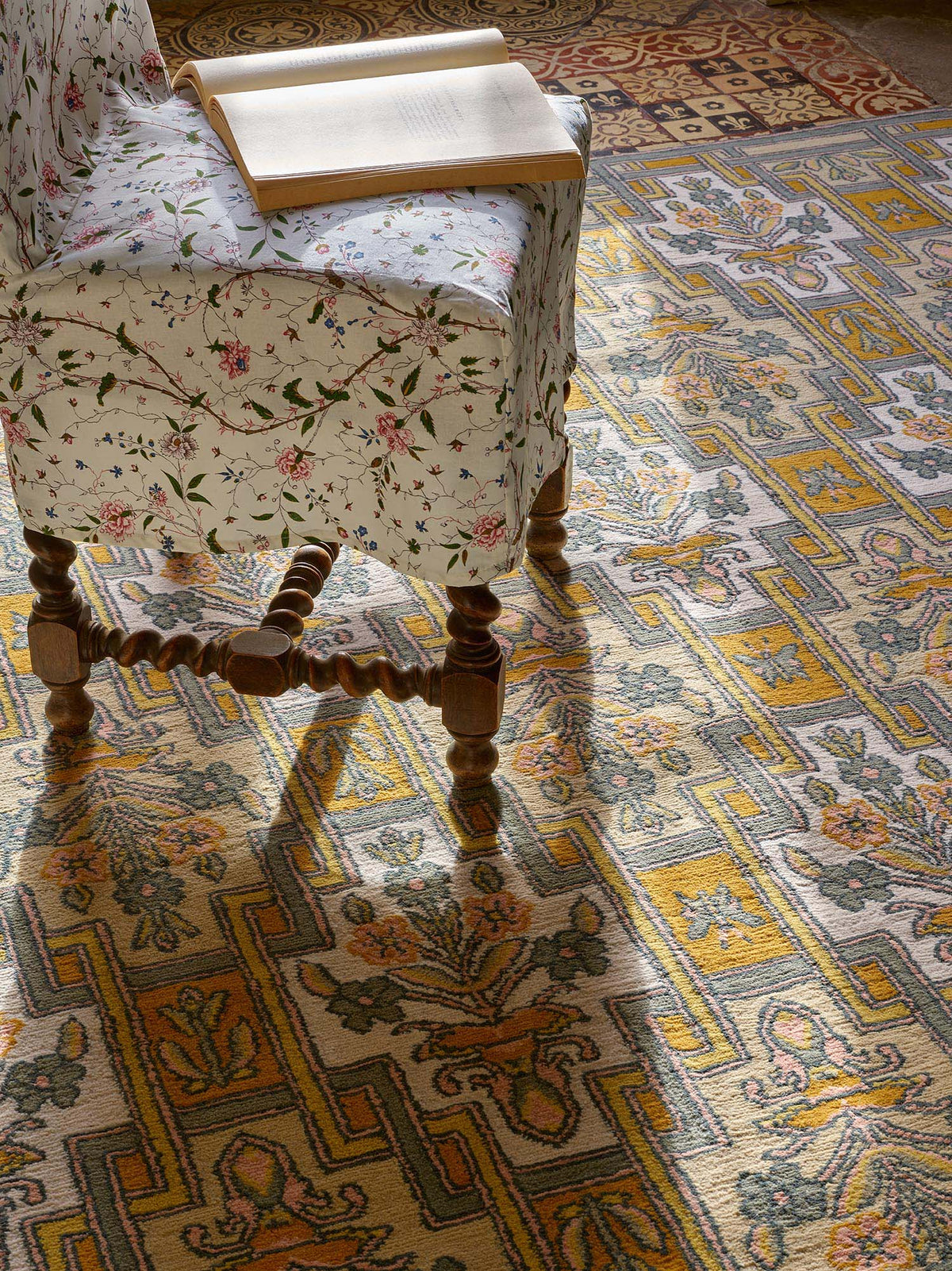 Fleurs d'Orient Rug by Braquenié shown in a room setting (view 2)