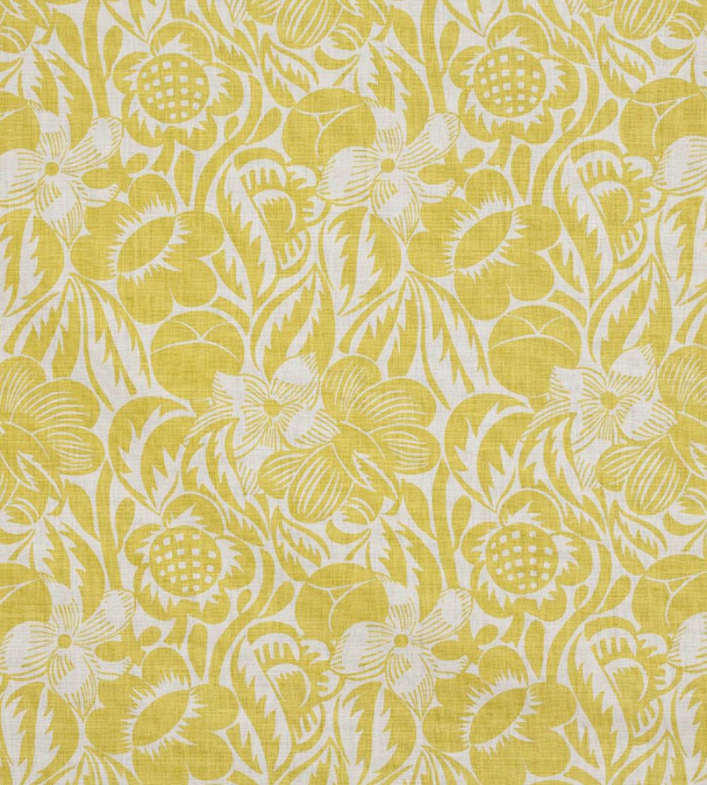 Fleurs Etoilees Fabric by Christopher Farr Cloth Lemon
