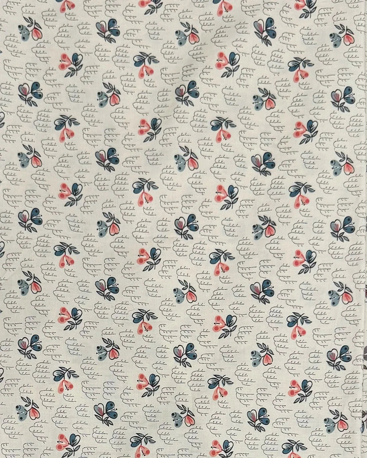 Fleurs de Jouy Fabric by Fleurons d'Hélène in Rose Eau