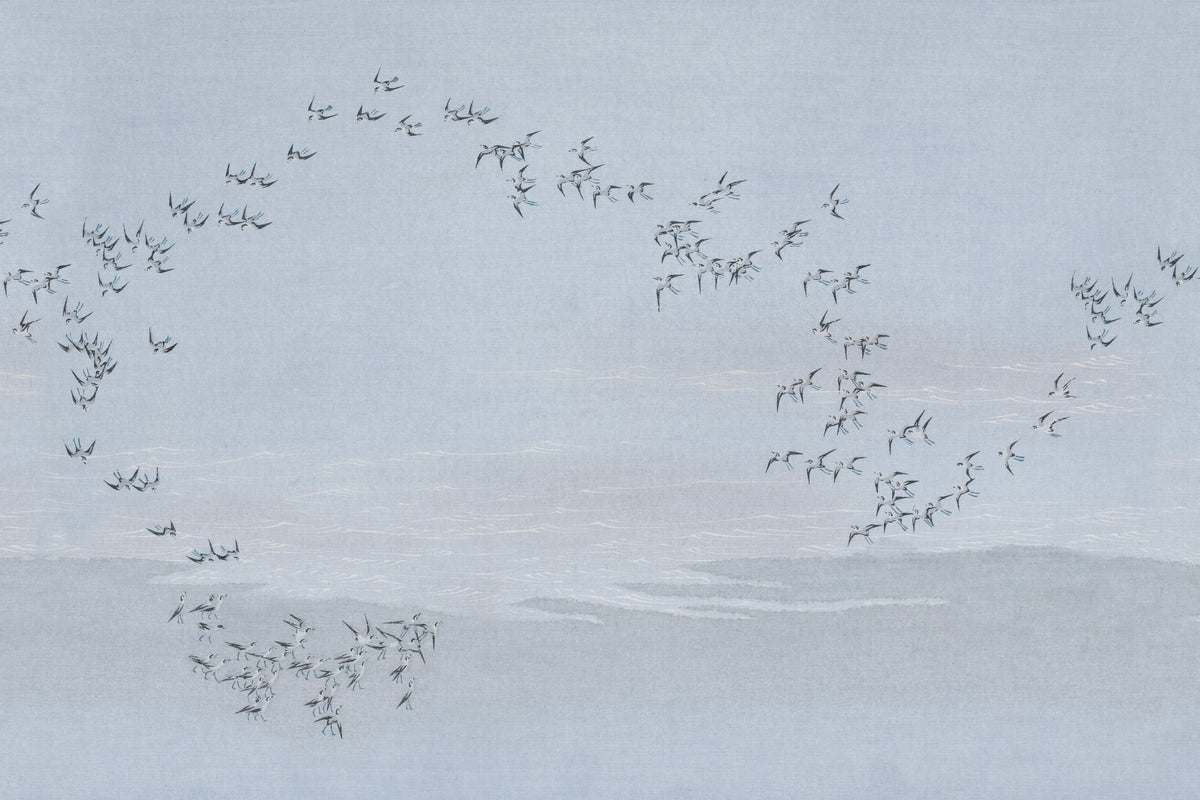 Flocking Blue mural by Hovia