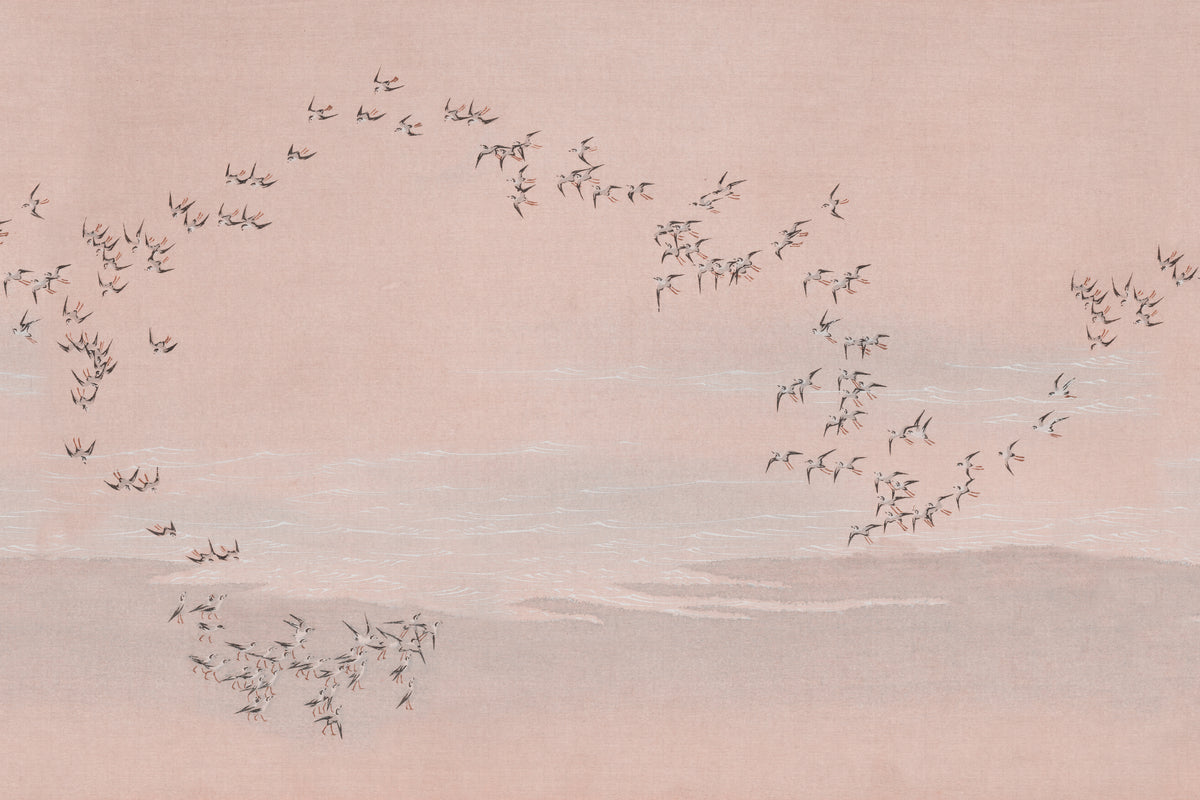 Flocking Pink mural by Hovia