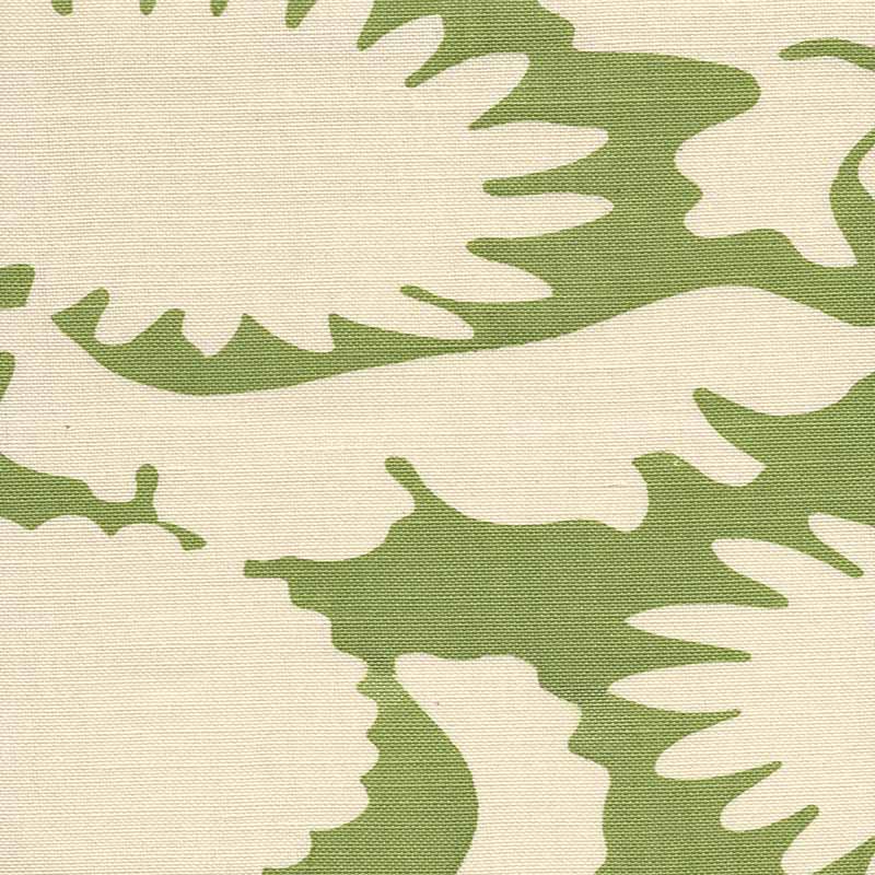 Flora Background Jungle Green fabric by China Seas