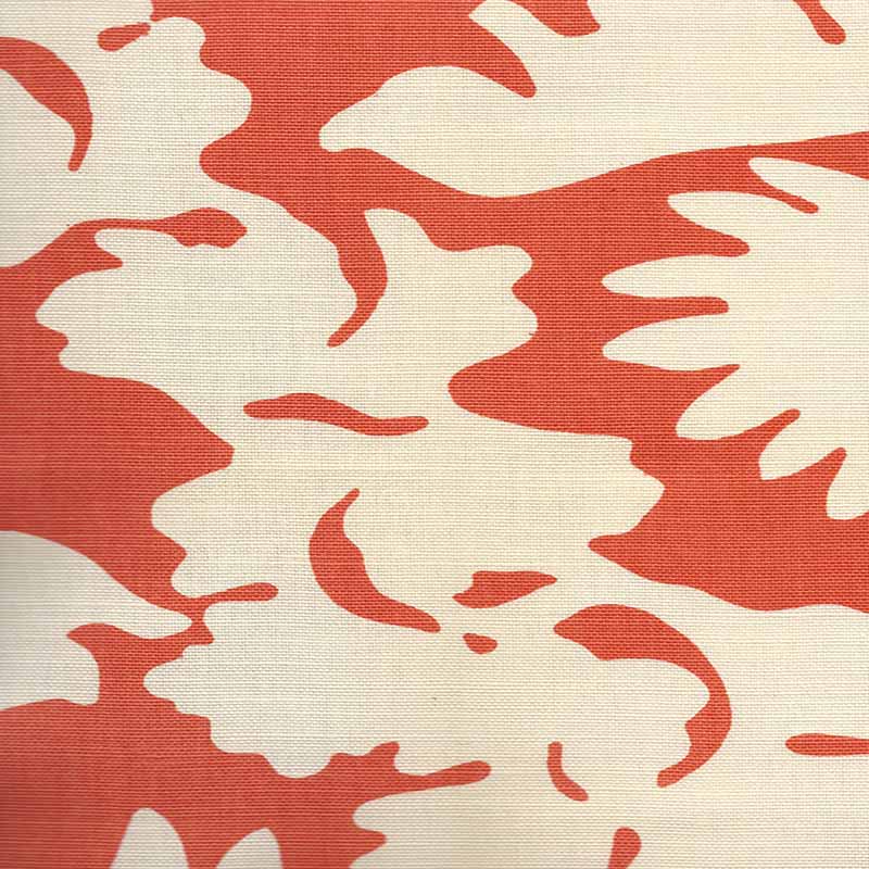 Flora Background Shrimp fabric by China Seas