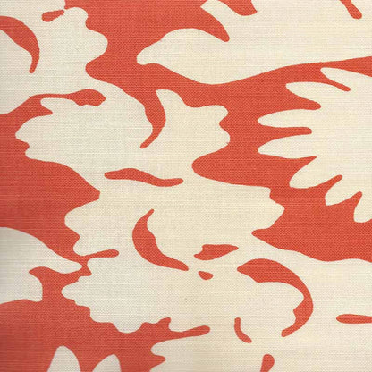 Flora Background Shrimp fabric by China Seas