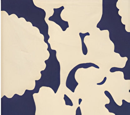 Flora Background New Navy fabric by China Seas