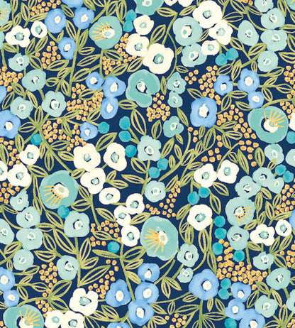 Flora Ditsy Wallpaper by Ohpopsi Cerulean