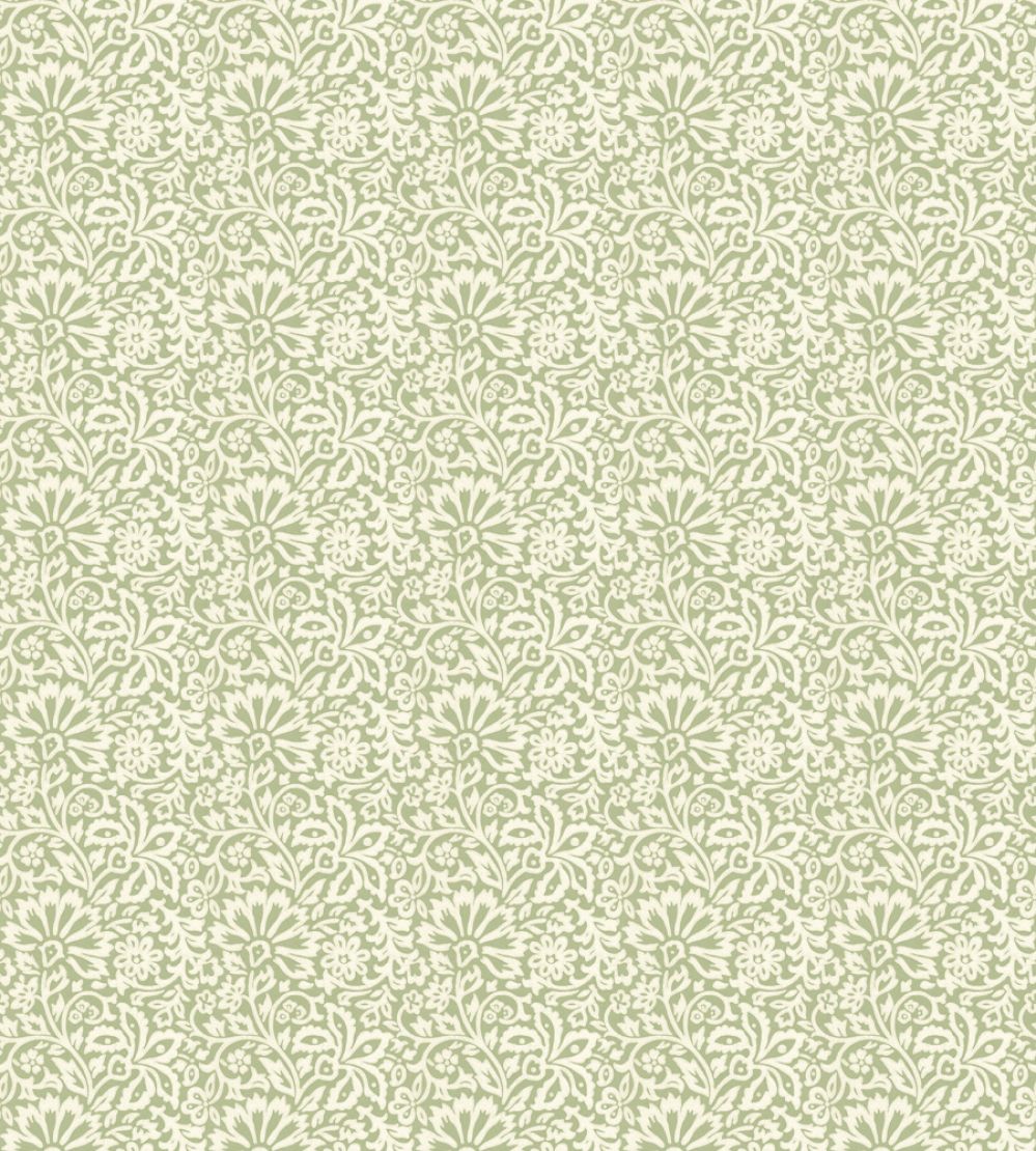 Flora Wallpaper by GP & J Baker Green
