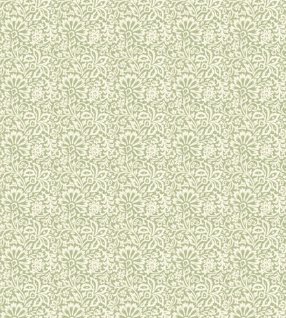 Flora Wallpaper by GP & J Baker Green
