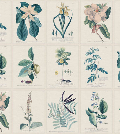 Flora Wallpaper by Sandberg Blue