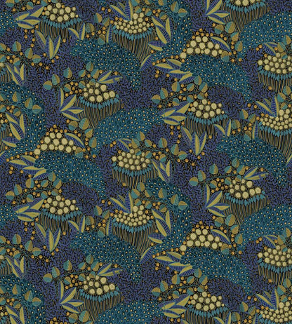 Floral Batik Mural by Eijffinger Blue